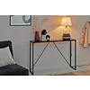 Glam Glazen Sidetable Zwart