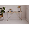 Glam Glas / Goud Bureautafel