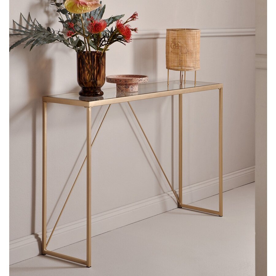 Glam Glas / Goud Sidetable