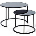 Jahnke Moebel Sol Glazen Salontafel Set Zwart Jahnke Moebel Sol Glazen Salontafel Set Zwart