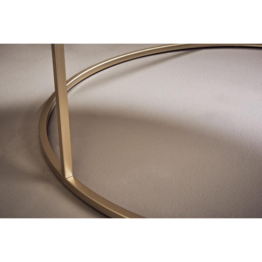 Sol Goud / Marmer Bijzettafel Set