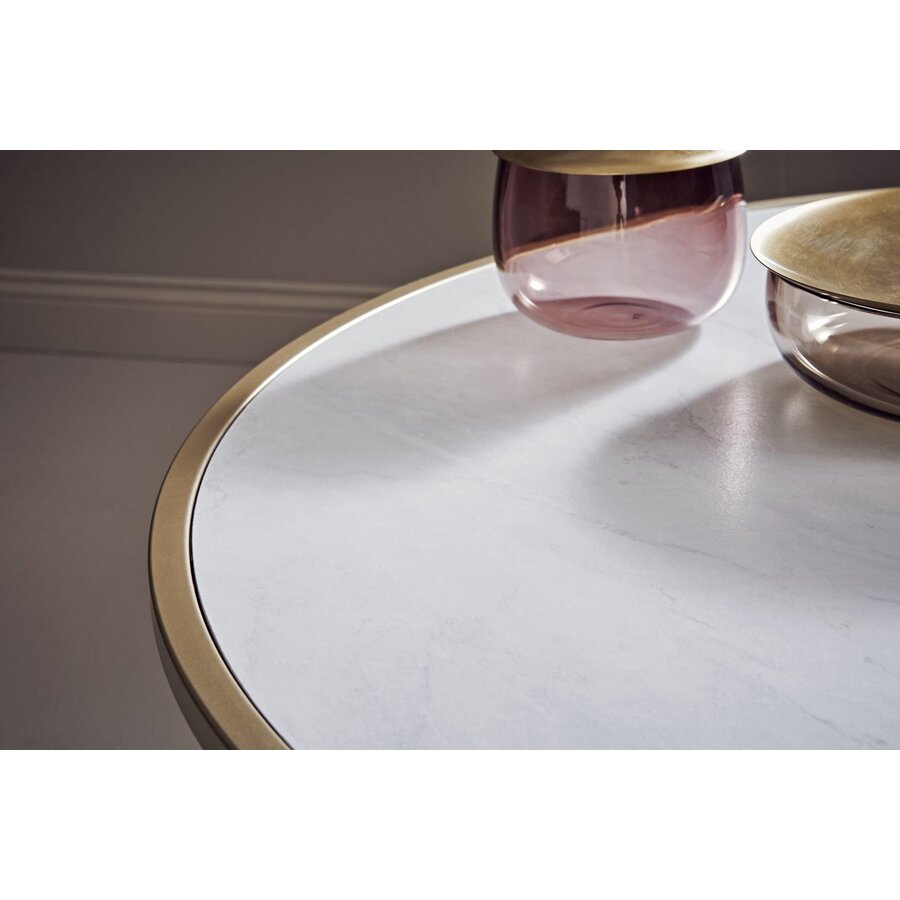 Sol Goud / Marmer Bijzettafel Set