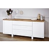 Scope Wit / Kern Eiken Dressoir 2-Deuren 3-Lades