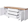 Scope Wit / Kern Eiken Dressoir 2-Deuren 3-Lades