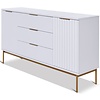 Carve Wit / Goud Dressoir 2-Deuren 3-Lades