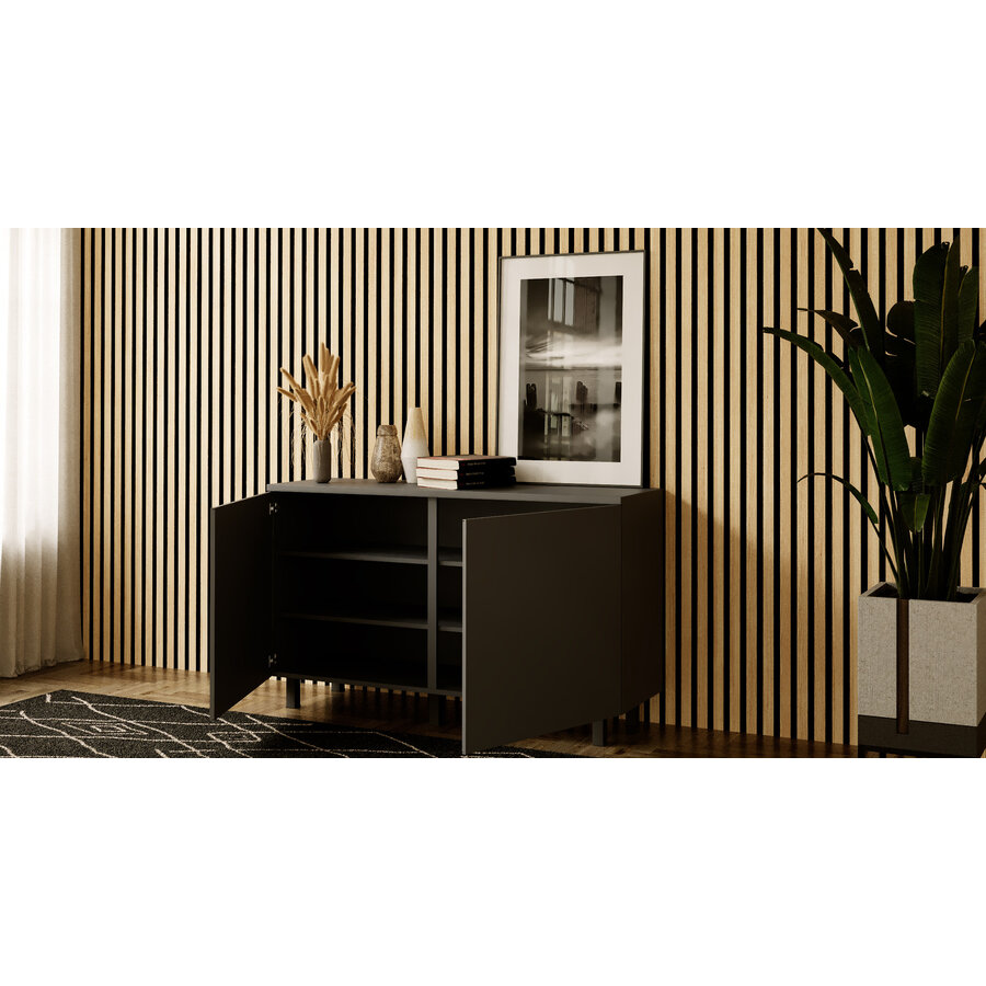 Turin Ayaya 120 cm Dressoir Grafiet Turin Ayaya 120 cm Dressoir Grafiet