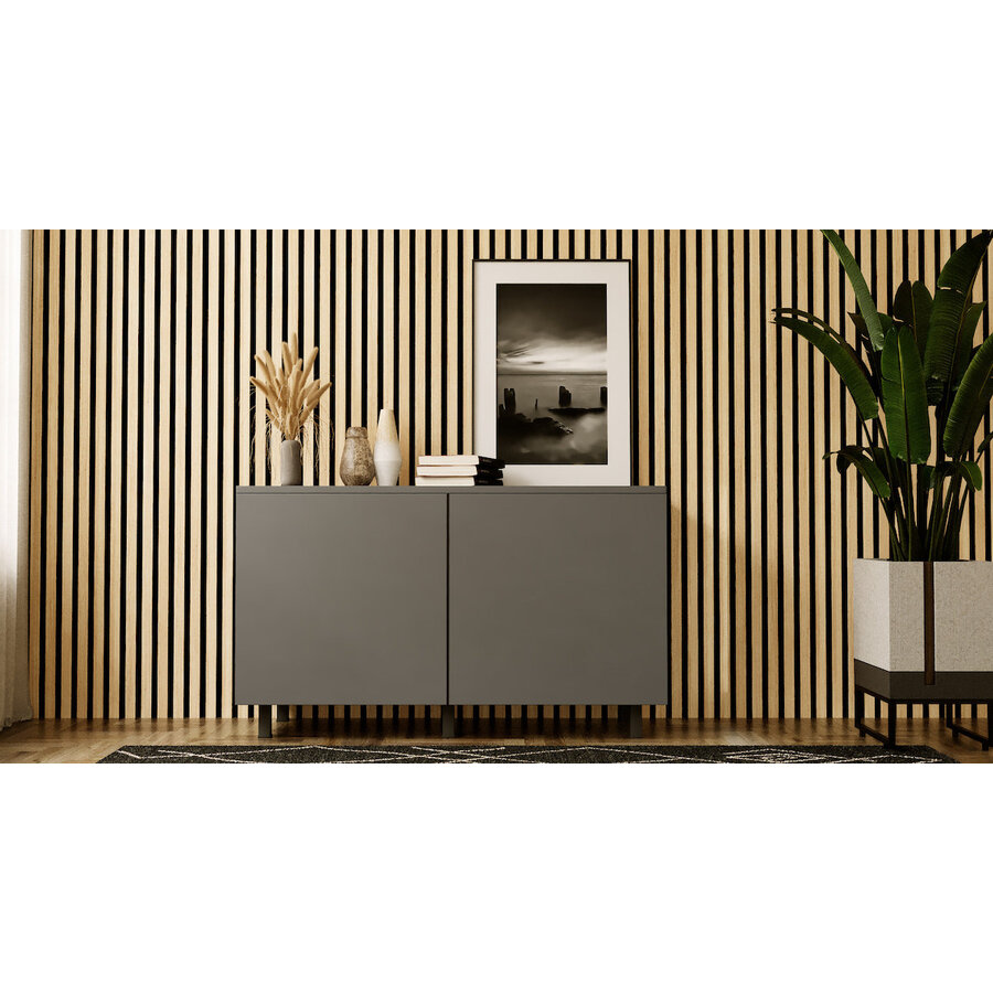 Turin Ayaya 120 cm Dressoir Grafiet Turin Ayaya 120 cm Dressoir Grafiet