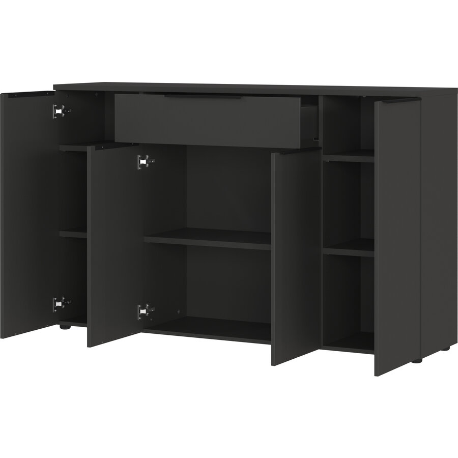 Mailand Grafiet Dressoir 4-Deuren 1-Lade Mailand Grafiet Dressoir 4-Deuren 1-Lade