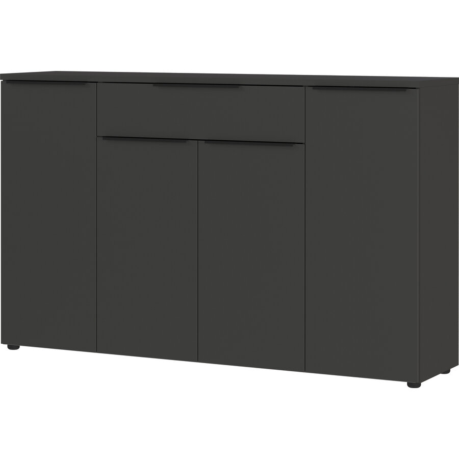 Mailand Grafiet Dressoir 4-Deuren 1-Lade Mailand Grafiet Dressoir 4-Deuren 1-Lade