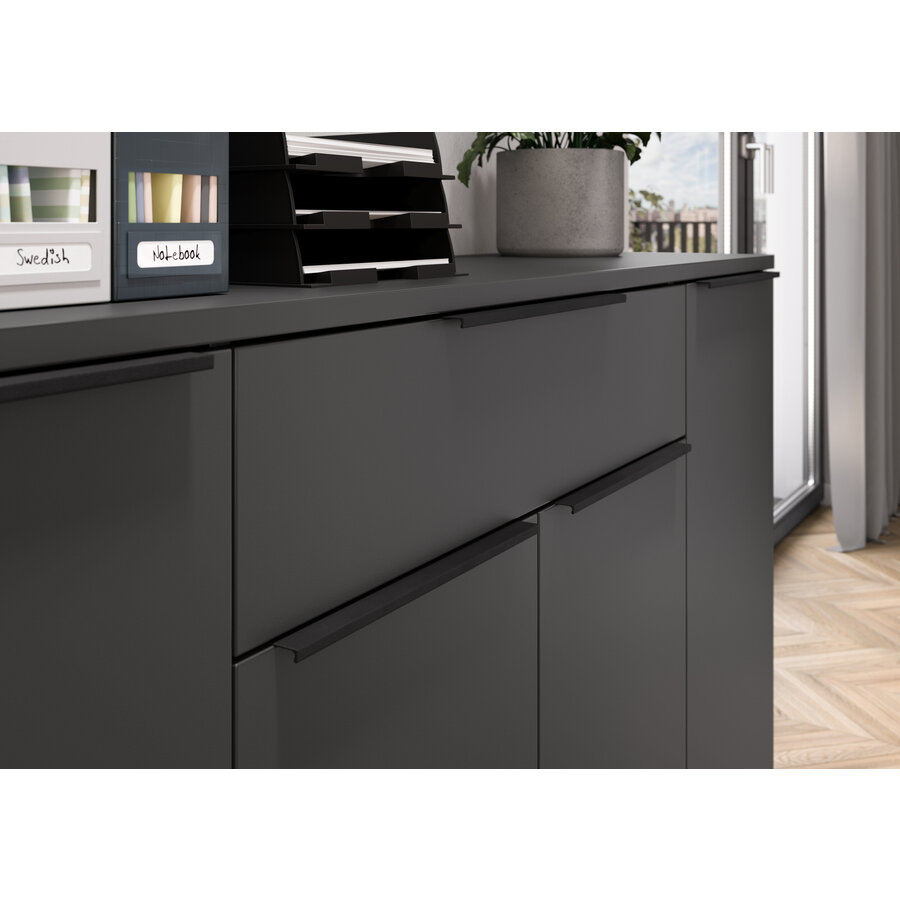 Mailand Grafiet Dressoir 4-Deuren 1-Lade Mailand Grafiet Dressoir 4-Deuren 1-Lade