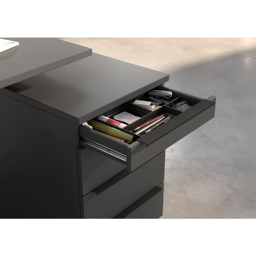Mailand Grafiet Ladeblok met Slot Mailand Grafiet Ladeblok met Slot