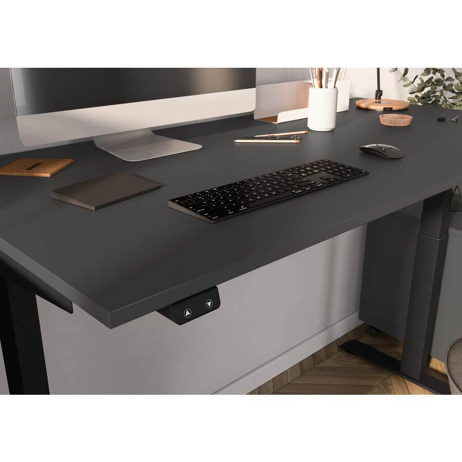 Mailand Grafiet Elektrisch Zit Sta Bureautafel 180 cm Mailand Grafiet Elektrisch Zit Sta Bureautafel 180 cm
