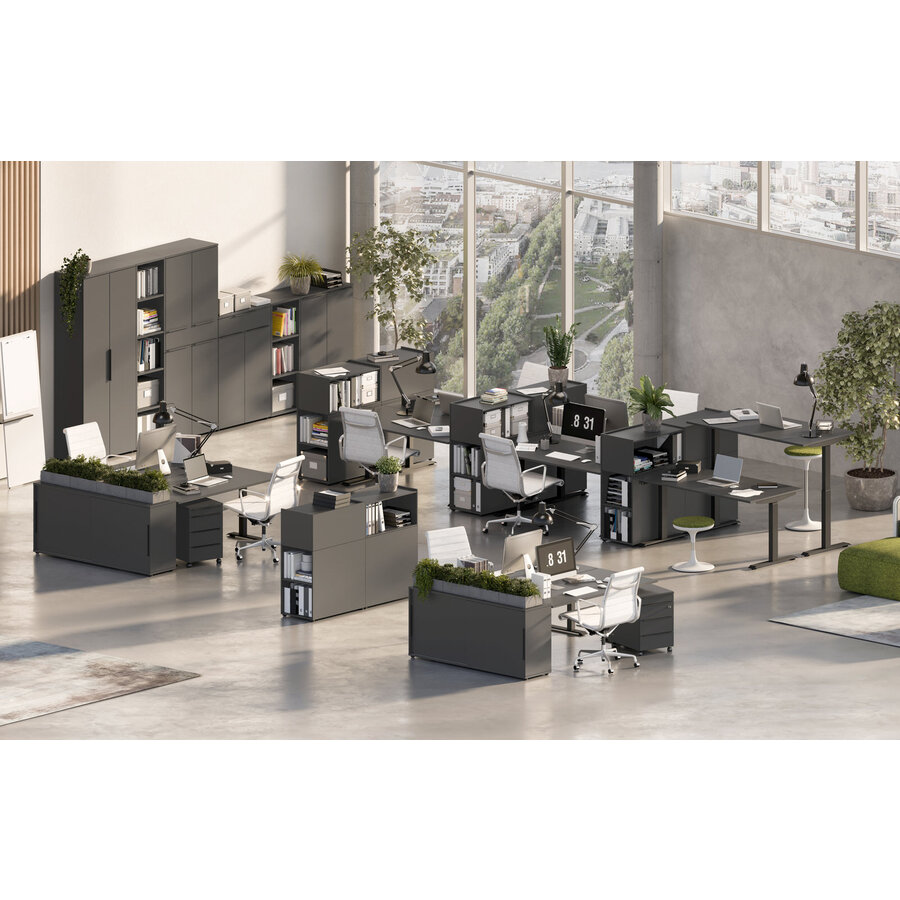 Mailand Grafiet Bureauhoek