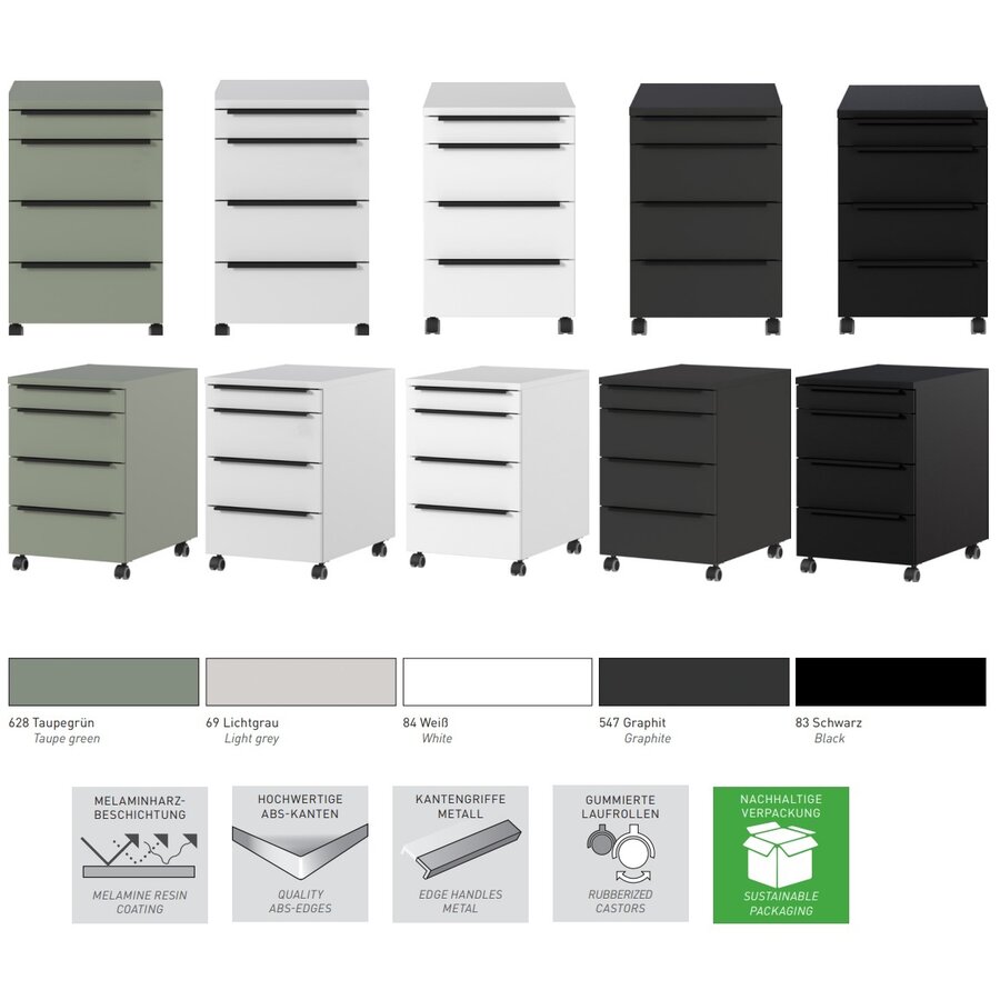 Mailand Taupe Groen Ladeblok Mailand Taupe Groen Ladeblok