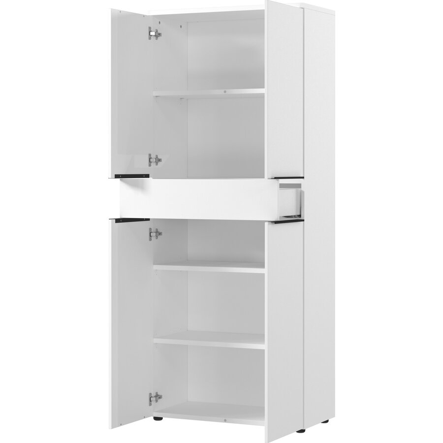 Mailand Wit Kantoorkast Hoog 4-Deuren Mailand Wit Kantoorkast Hoog 4-Deuren