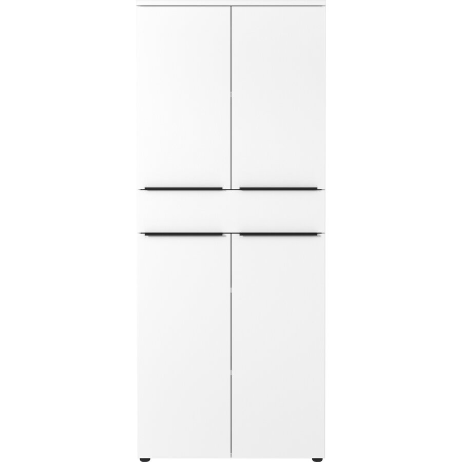 Mailand Wit Kantoorkast Hoog 4-Deuren Mailand Wit Kantoorkast Hoog 4-Deuren