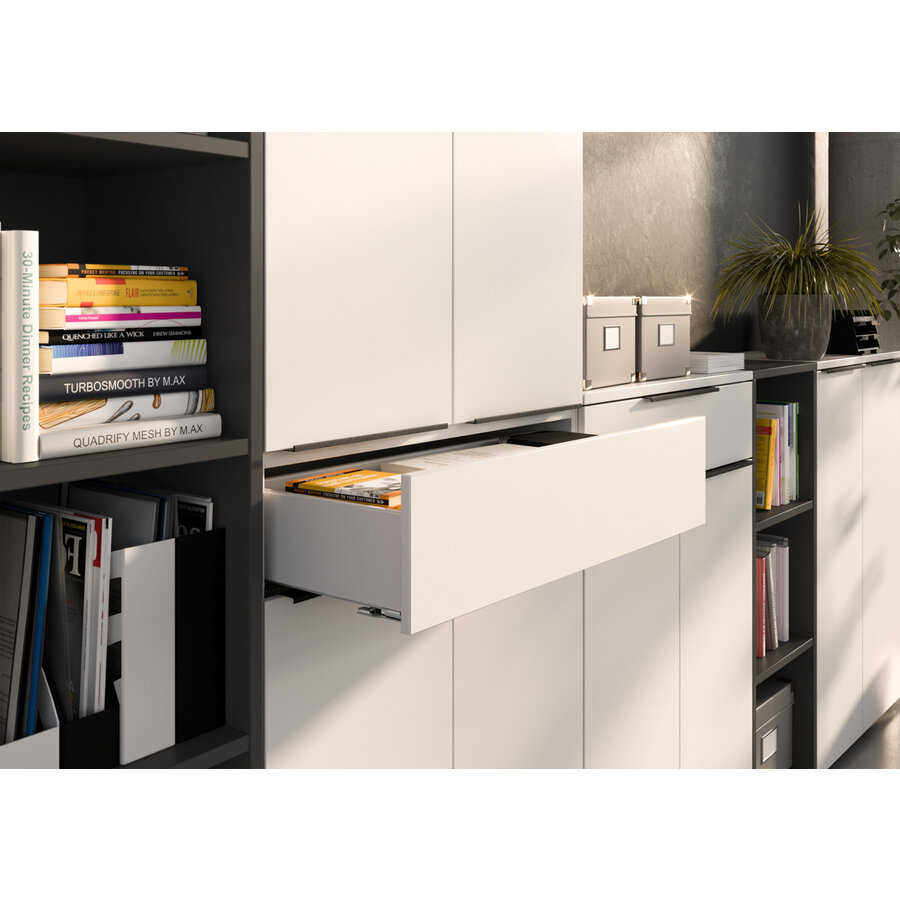 Mailand Wit Kantoorkast Hoog 4-Deuren Mailand Wit Kantoorkast Hoog 4-Deuren