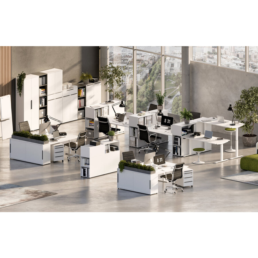 Mailand Wit Dressoir met Schuifdeuren Mailand Wit Dressoir met Schuifdeuren