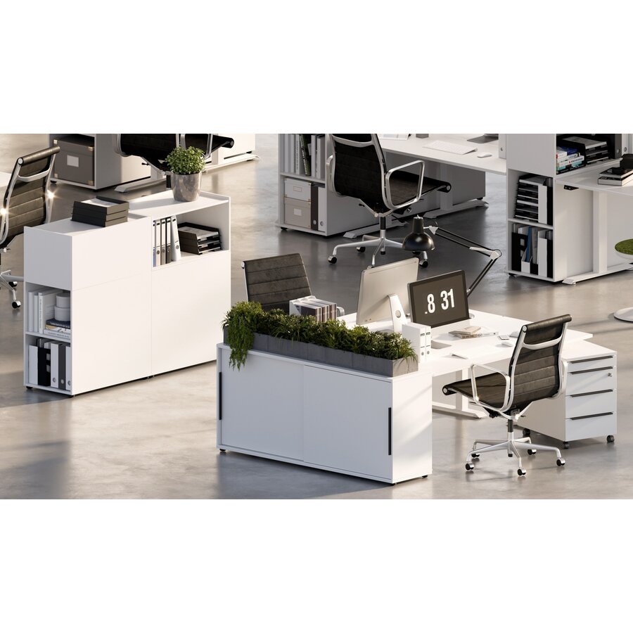 Mailand Wit Dressoir met Schuifdeuren Mailand Wit Dressoir met Schuifdeuren