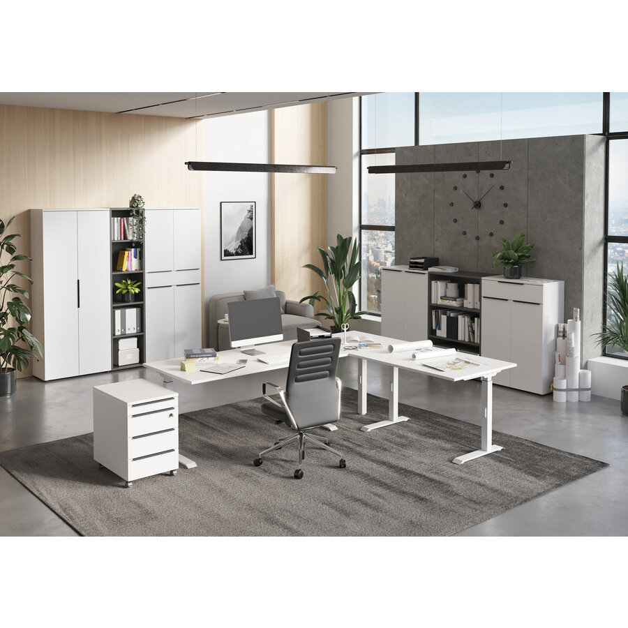 Mailand Wit Zit Sta Bureautafel 120 cm Mailand Wit Zit Sta Bureautafel 120 cm