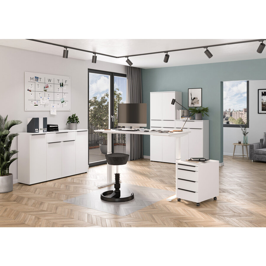 Mailand Wit Zit Sta Bureautafel 160 cm Mailand Wit Zit Sta Bureautafel 160 cm
