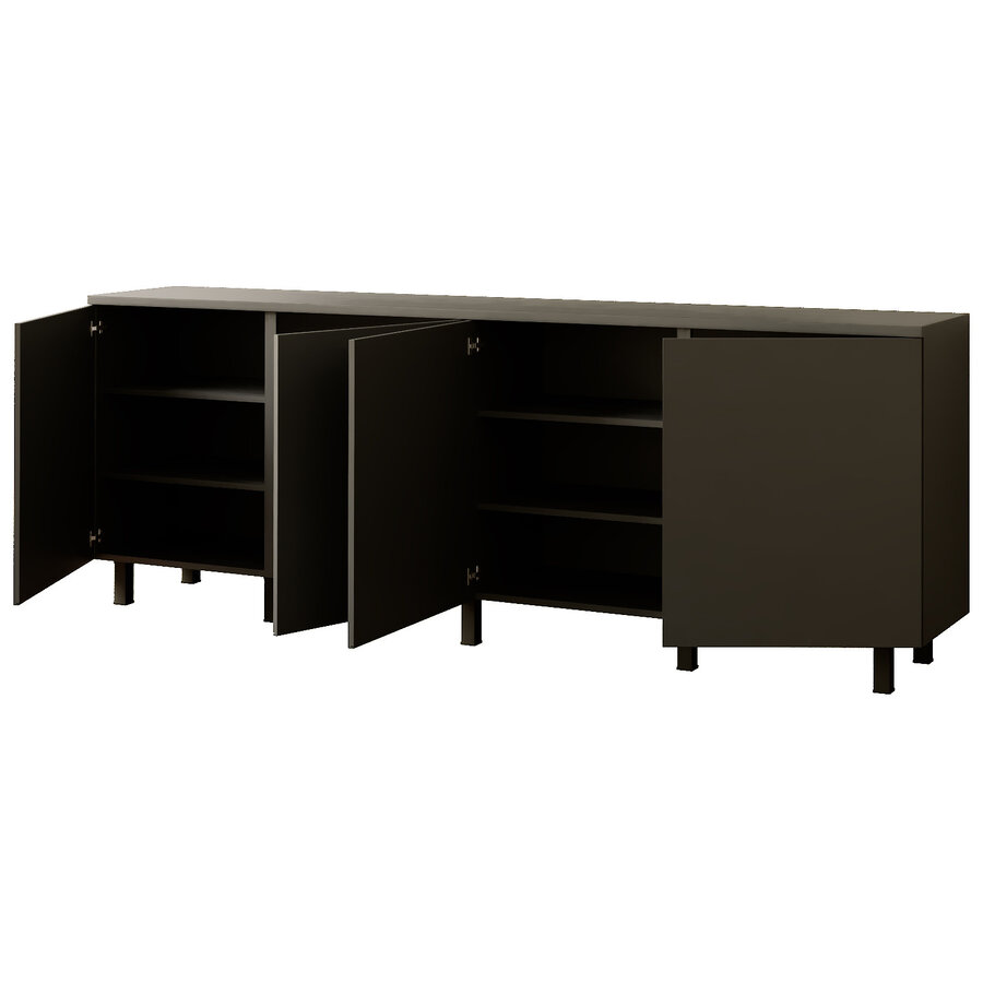 Turin Ayaya 160 cm Dressoir Grafiet