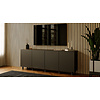 Turin Ayaya 200 cm Dressoir Zwart