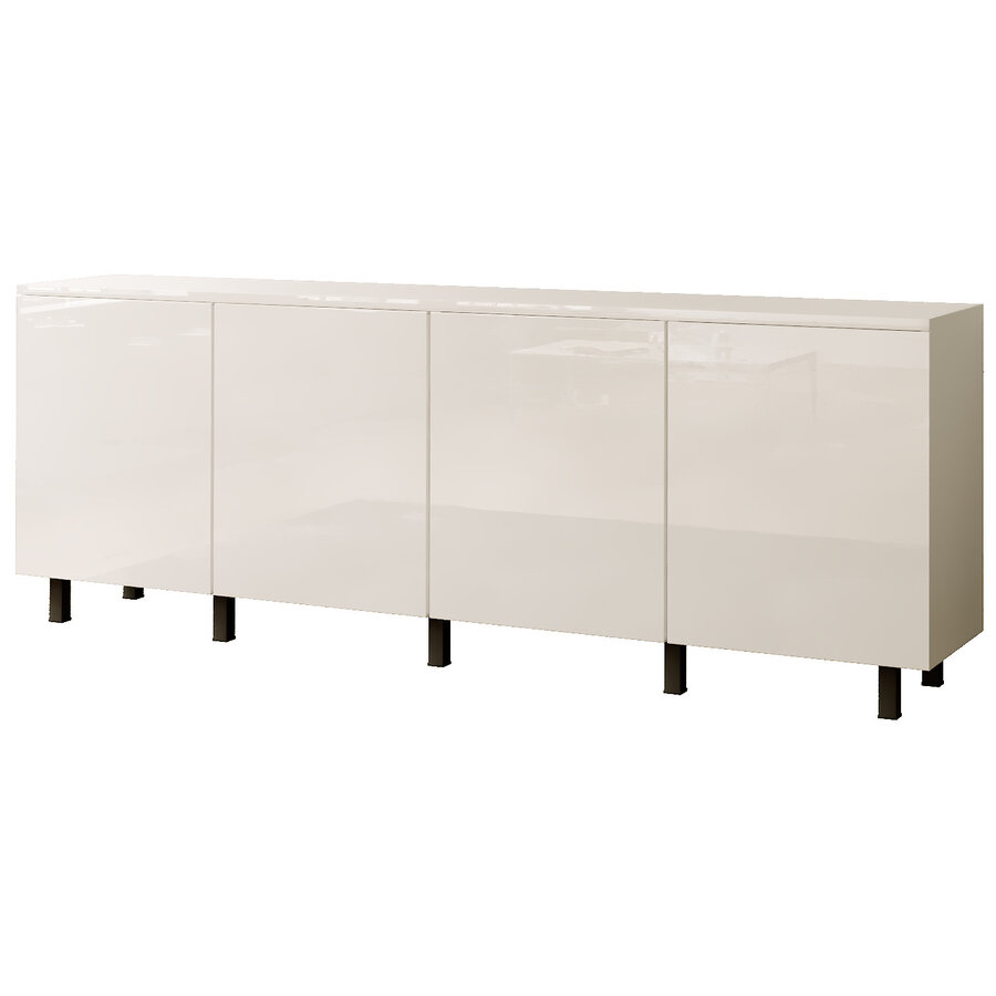 Eco Ayaya 200 cm Dressoir Hoogglans Alpine Wit