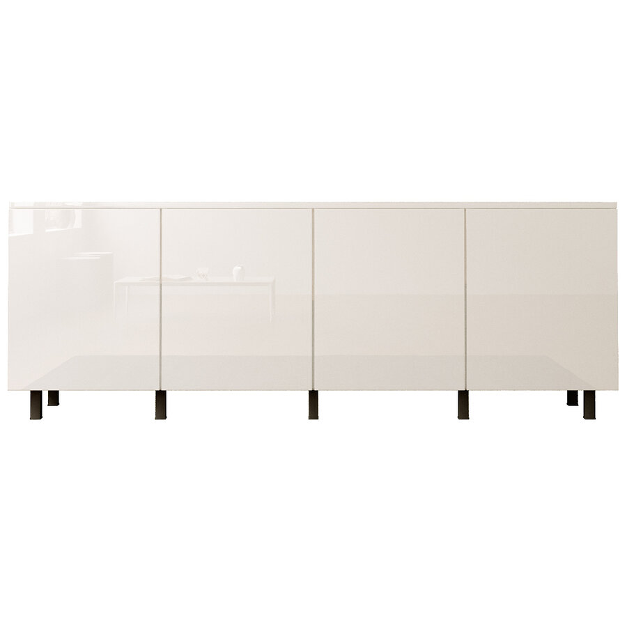 Eco Ayaya 200 cm Dressoir Hoogglans Alpine Wit