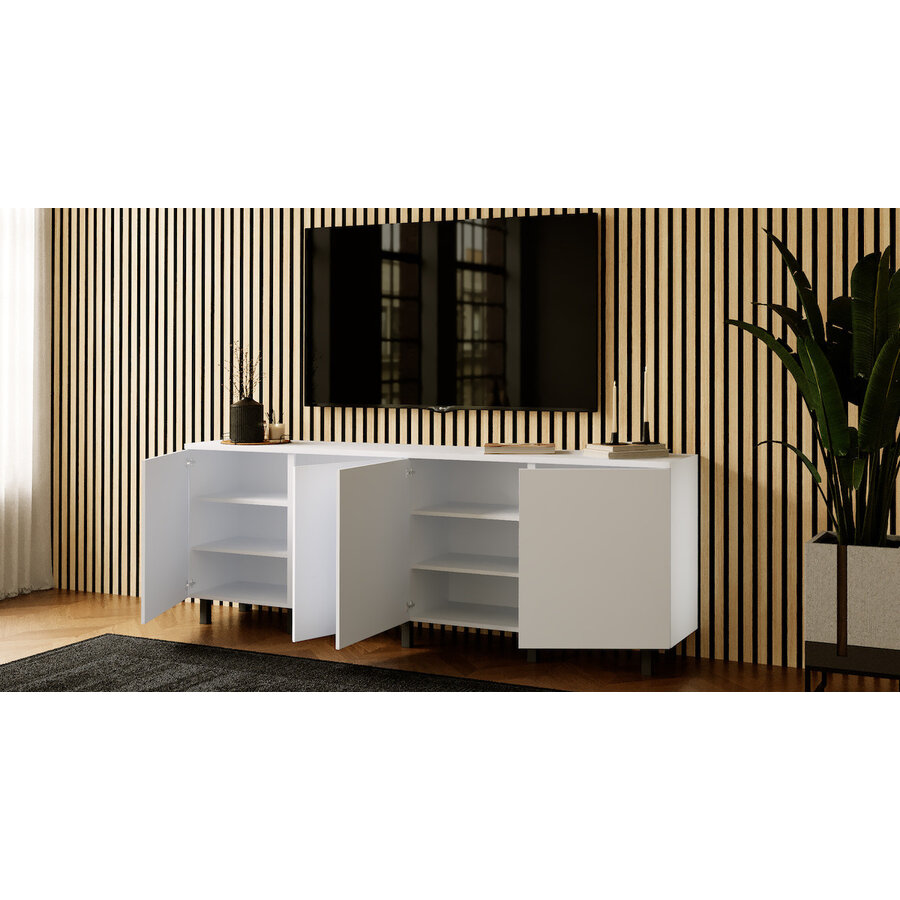 Turin Ayaya 200  cm Dressoir Alpine Wit Turin Ayaya 200  cm Dressoir Alpine Wit