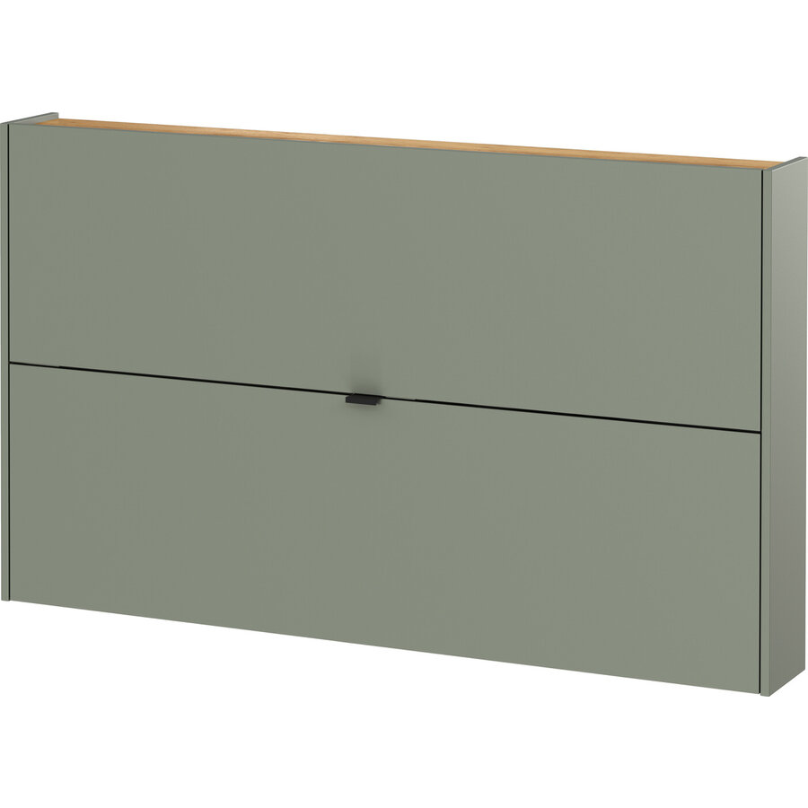 Ameca Taupe Groen / Eiken Schoenenkast 2-Kleppen Ameca Taupe Groen / Eiken Schoenenkast 2-Kleppen