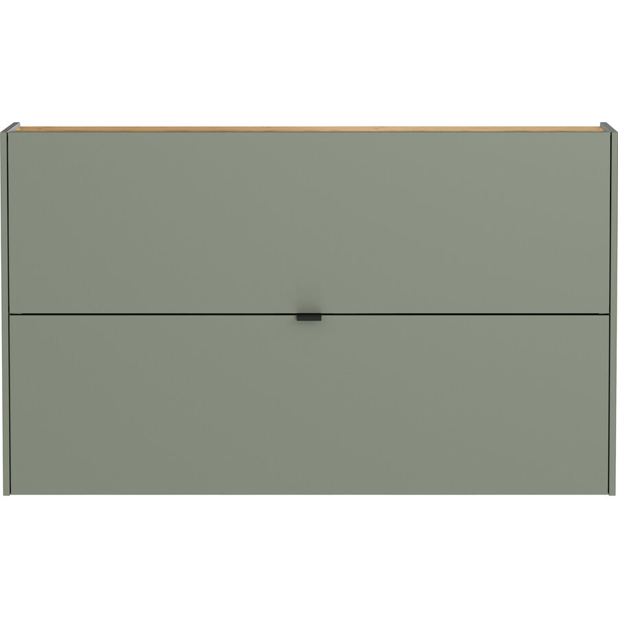 Ameca Taupe Groen / Eiken Schoenenkast 2-Kleppen Ameca Taupe Groen / Eiken Schoenenkast 2-Kleppen