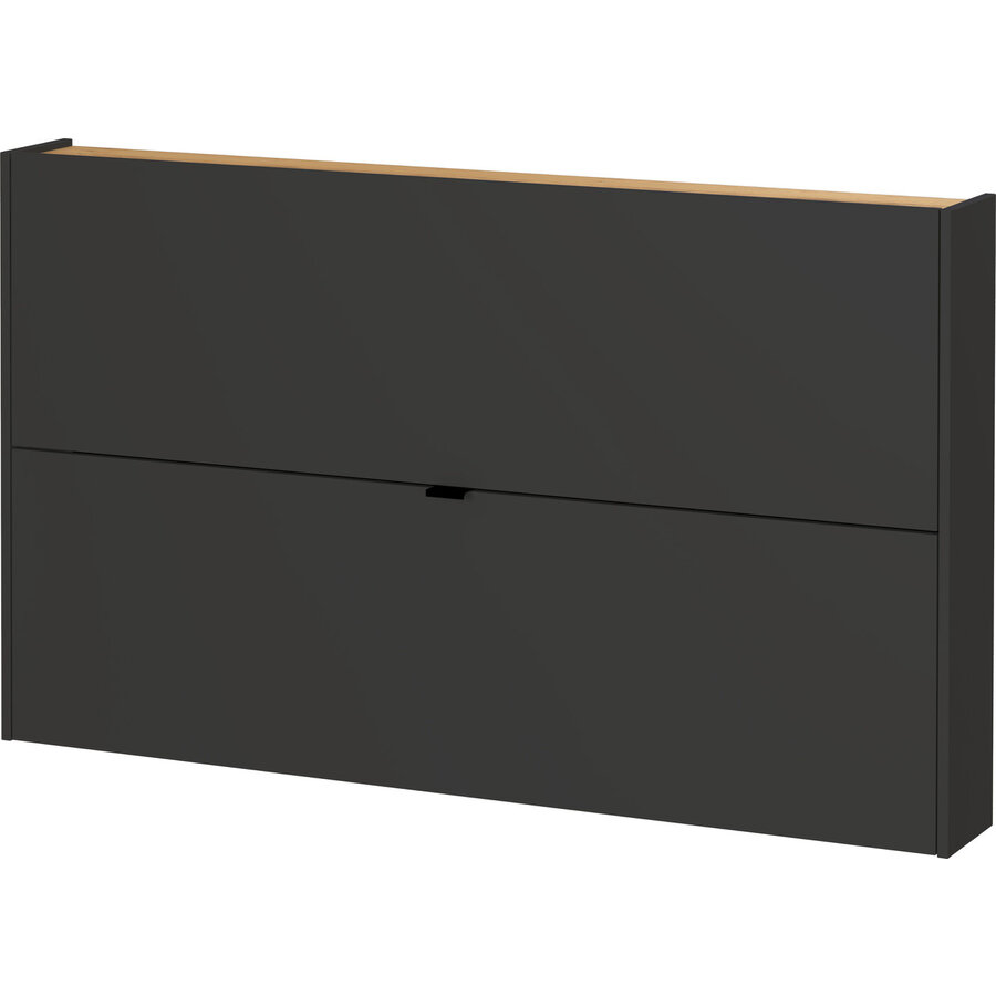 Ameca Grafiet / Eiken Halmeubelset Twee