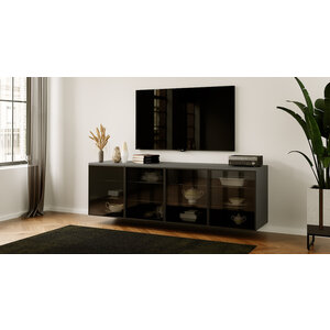 Artego Design Turin Smoky 200 cm Zwevend Dressoir Grafiet