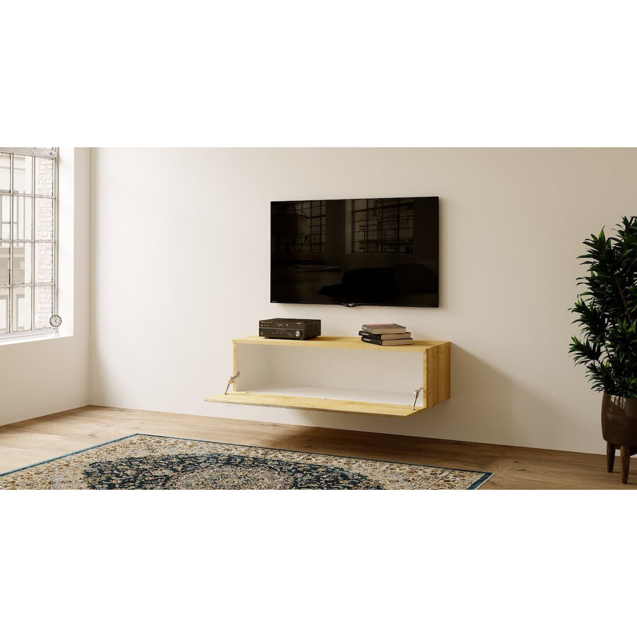 Levana Trendy Eiken 120 cm TV Wandmeubel Levana Trendy Eiken 120 cm TV Wandmeubel