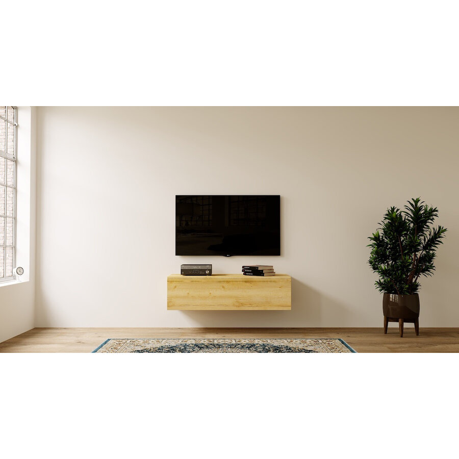 Levana Trendy Eiken 120 cm TV Wandmeubel Levana Trendy Eiken 120 cm TV Wandmeubel