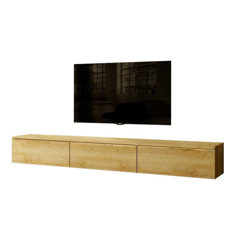 Levana Trendy Eiken 300 cm TV Wandmeubel Levana Trendy Eiken 300 cm TV Wandmeubel