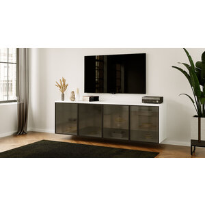 Artego Design Turin Smoky 240 cm Zwevend Dressoir Alpine Wit