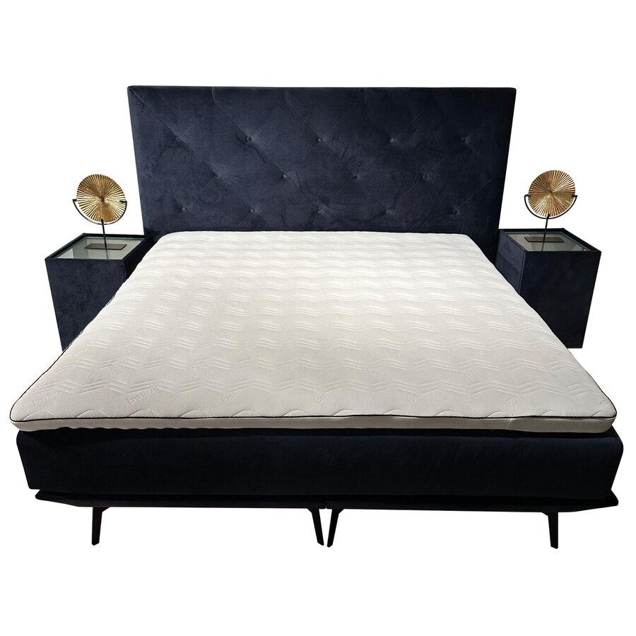 Continental Grace Tweedekans Boxspring Donkerblauw Continental Grace Tweedekans Boxspring Donkerblauw