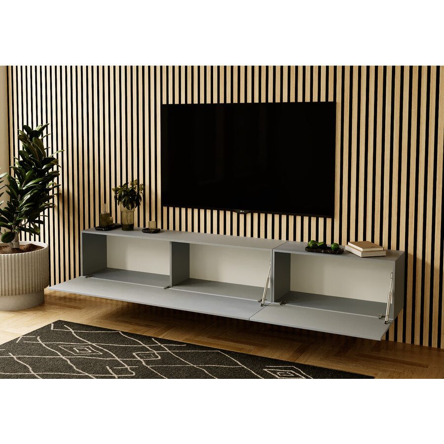 Valentino 207 cm Ardesia TV Wandmeubel Valentino 207 cm Ardesia TV Wandmeubel