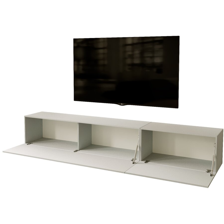 Valentino 207 cm Gesso TV Wandmeubel Valentino 207 cm Gesso TV Wandmeubel