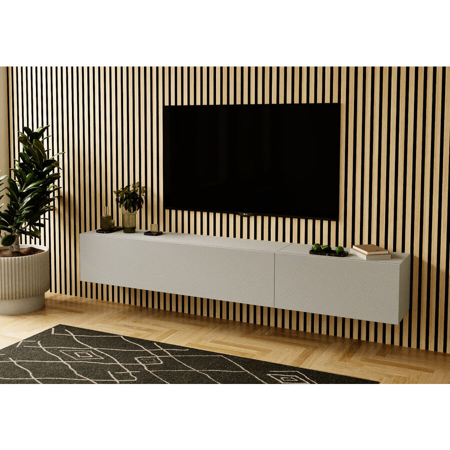Valentino 207 cm Gesso TV Wandmeubel Valentino 207 cm Gesso TV Wandmeubel