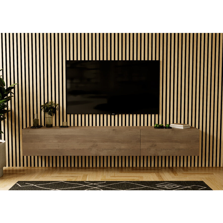 Valentino 207 cm Mercure Eiken TV Wandmeubel