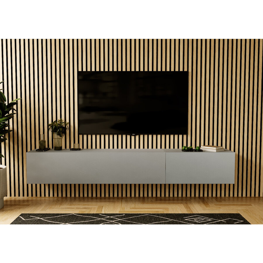 Valentino 207 cm Ardesia TV Wandmeubel Valentino 207 cm Ardesia TV Wandmeubel