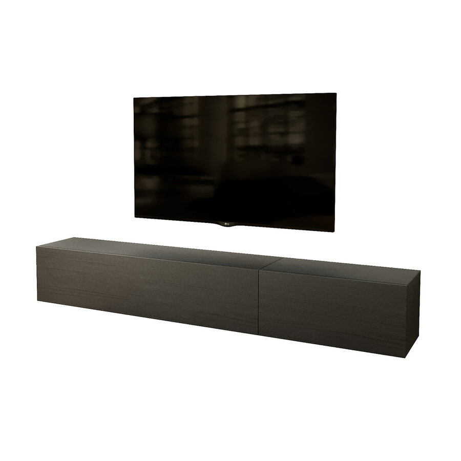 Valentino 207 cm Nero TV Wandmeubel