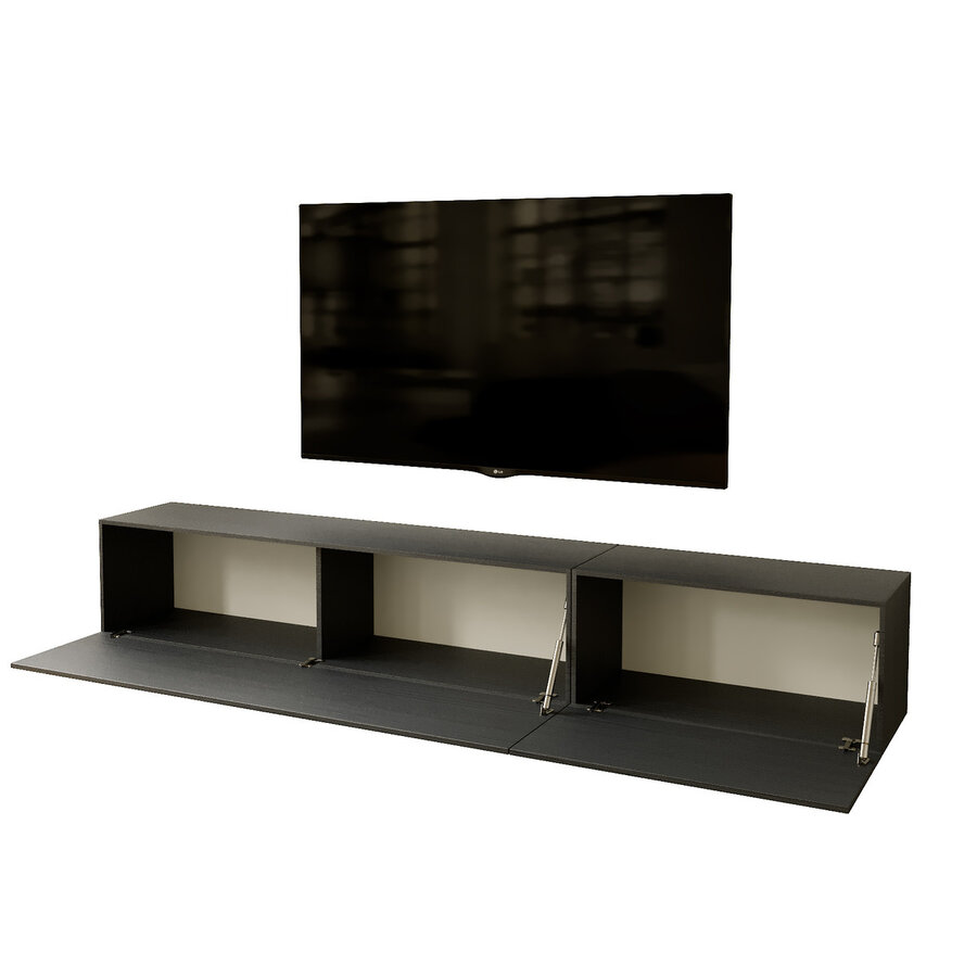 Valentino 207 cm Nero TV Wandmeubel