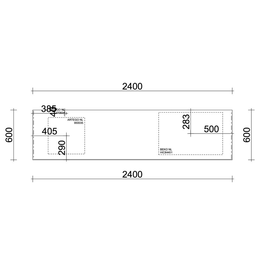 Trentino Salie Rechte Keuken Walnoot Trentino Salie Rechte Keuken Walnoot