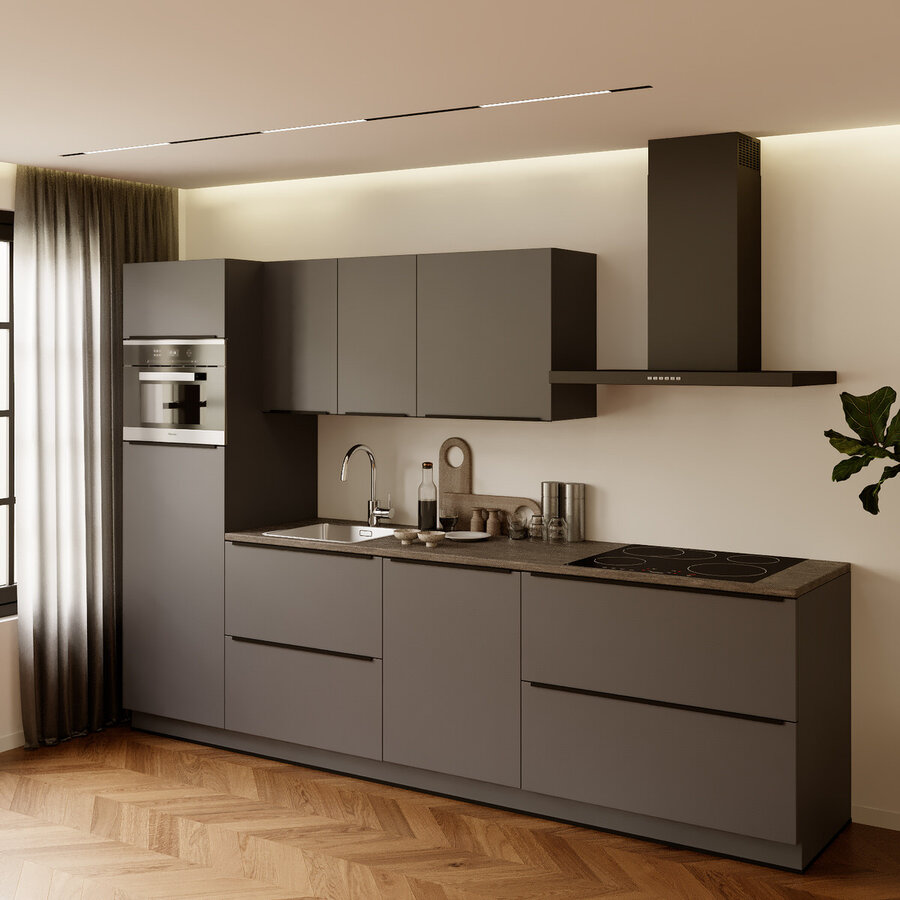 Turin Salie Rechte Keuken Grafiet Turin Salie Rechte Keuken Grafiet