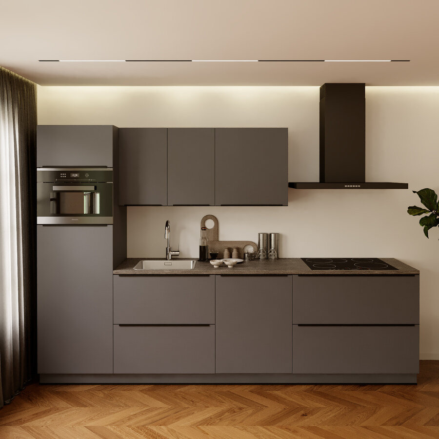 Turin Salie Rechte Keuken Grafiet Turin Salie Rechte Keuken Grafiet