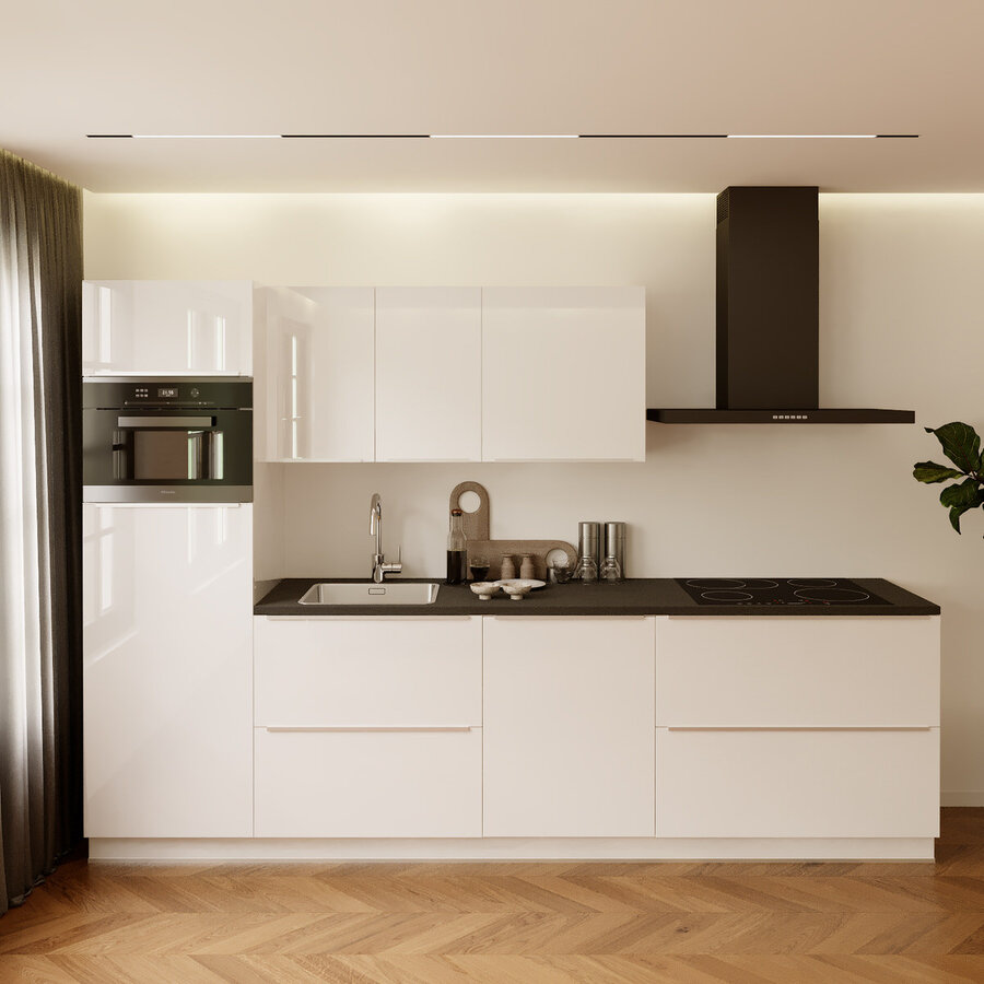 Eco Salie Rechte Keuken Hoogglans Wit Eco Salie Rechte Keuken Hoogglans Wit